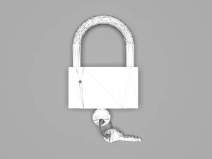 安全挂锁 3D 模型