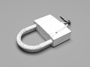 Safety Padlock 3D Model