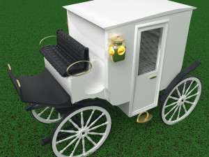 White Lady Carriage Model 3D