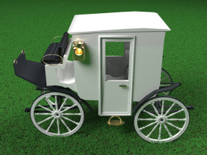 White Lady Carriage 3Dモデル