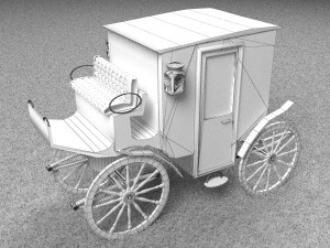 White Lady Carriage 3Dモデル
