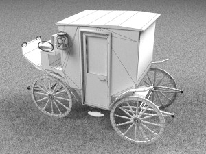 White Lady Carriage 3Dモデル