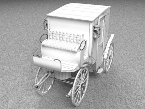 White Lady Carriage 3Dモデル