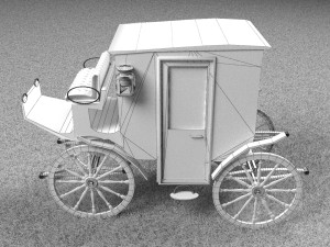 White Lady Carriage 3Dモデル