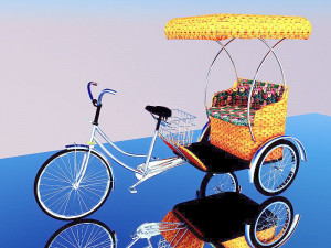 Bike Rickshaw 3D मॉडल