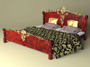 Tempat Tidur Raja Model 3D