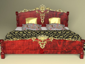 King Bed 3D Model