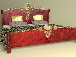 King Bed 3D Model