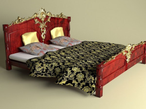 King Bed 3D Model