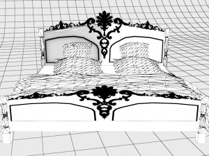 King Bed 3D Model
