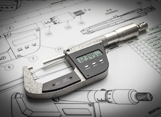 Digital Micrometer 3D Model .c4d .max .obj .3ds .fbx .stl .blend 