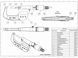 Digital Micrometer 3D Model