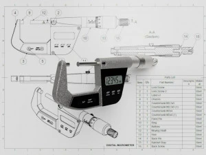 Digital Micrometer 3D Model