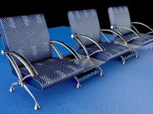 Airport Chairs 2 3D-Modell
