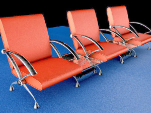Airport Chairs 2 3D Модель