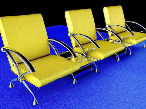 Airport Chairs 2 3D Модель