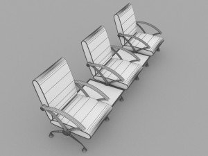 Airport Chairs 2 3D Модель