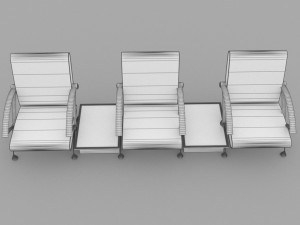 Airport Chairs 2 3D Модель