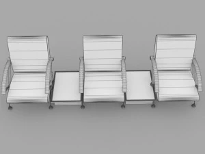 Airport Chairs 2 3D Model