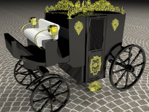 Horse Carriage of Count Dracula 4K Model 3D