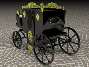Horse Carriage of Count Dracula 3D Model
