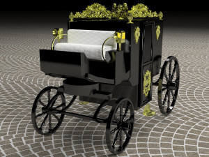 Horse Carriage of Count Dracula 4K 3D Model