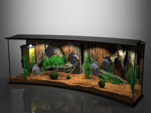 R&eacute;servoir aquatique panoramique Modèle 3D