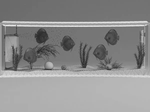 Panoramic Aqua Tank 3D Model