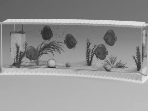 Panoramic Aqua Tank 3D Model