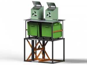 Underground Waste Bin 3D Model