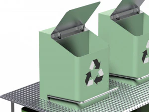 Underground Waste Bin 3D Model