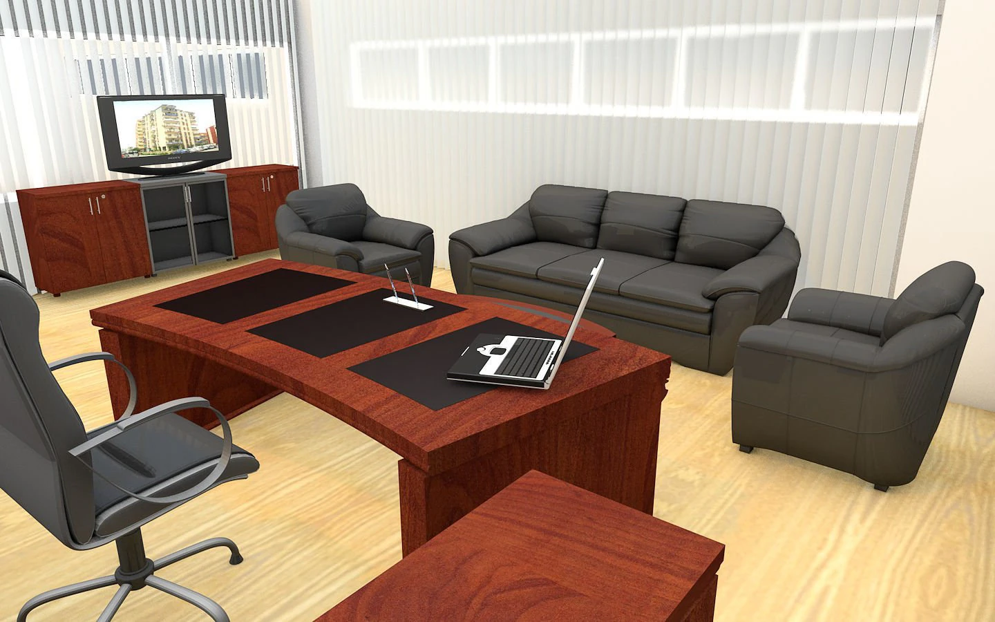 办公楼层 3D 模型 .c4d .max .obj .3ds .fbx .stl .blend 