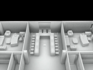 办公楼层 3D 模型