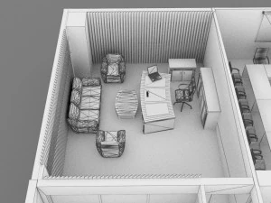 办公楼层 3D 模型