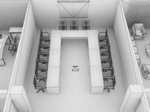 办公楼层 3D 模型