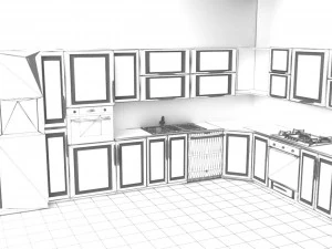 Flush Kitchen 3D Model
