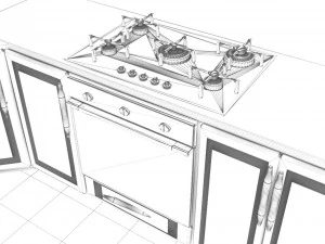 Flush Kitchen 3D Model