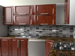 Flush Kitchen 3D Model