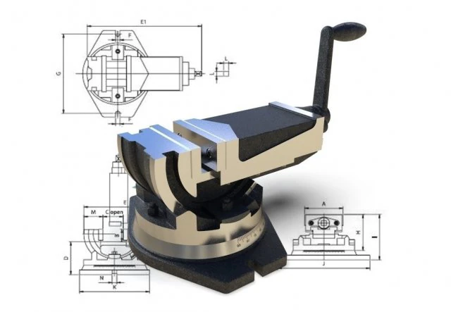 Imadło maszynowe Model 3D .c4d .max .obj .3ds .fbx .stl .blend 