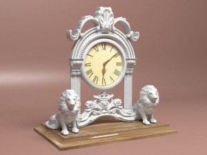 Lioned Clock 3D Model