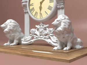 Lioned Clock 3D मॉडल