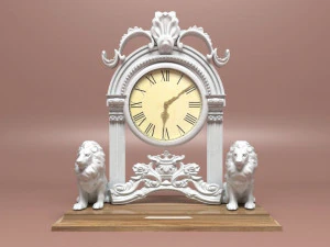 Lioned Clock 3D Model