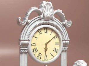 Lioned Clock 3D Model