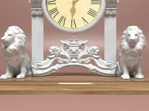 Lioned Clock 3D Model