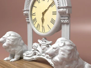 Lioned Clock 3D Model