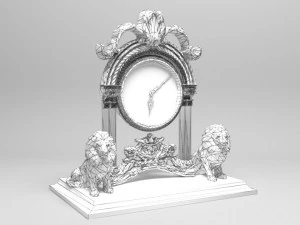 Lioned Clock 3D Model