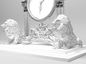 Lioned Clock 3D मॉडल