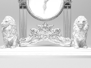 Lioned Clock 3D मॉडल