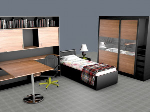 Teenage Bedroom 3D 模型