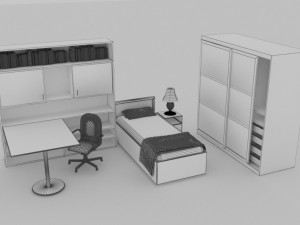 Teenage Bedroom 3D 모델